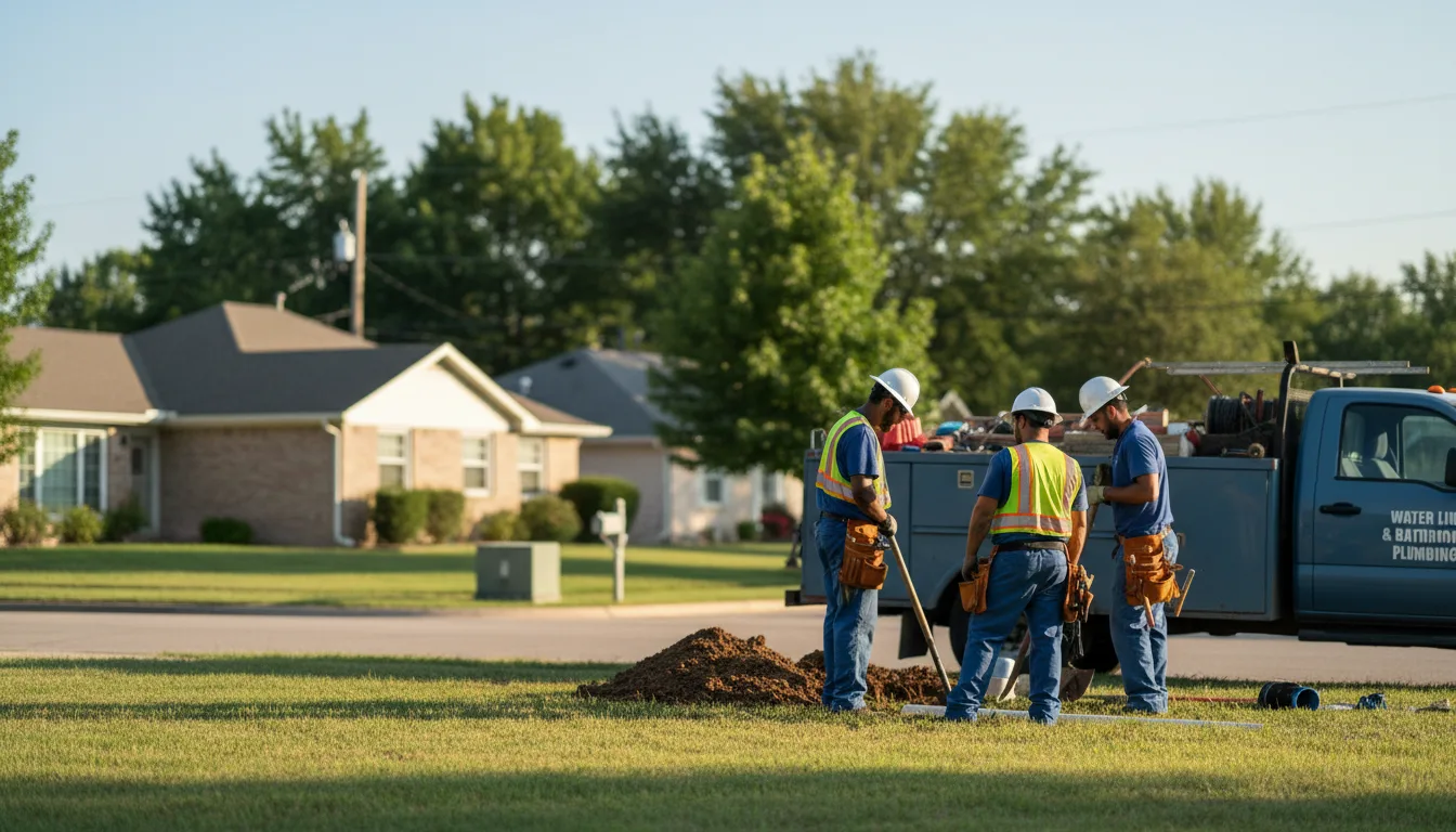 Residential water line and bathroom plumbing service in Alcalde, NM